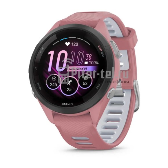 Умные часы Garmin Forerunner 265S с розовым ремешком