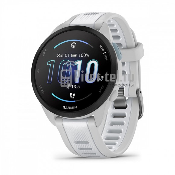 Умные часы Garmin Forerunner 165 Music с белым ремешком