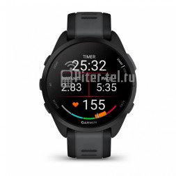 Умные часы Garmin Forerunner 165 Music черный с серым ремешком