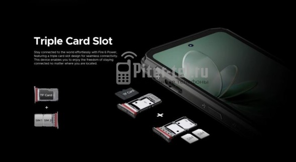 Смартфон Doogee Fire 6 Power 8/256Gb Green