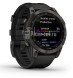 Умные часы Garmin Fenix 7 Sapphire Solar, Титановый черный с черным ремешком