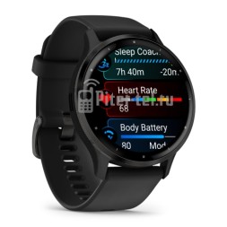 Умные часы Garmin Venu 3 45mm Advanced GPS Smartwatch Black с черным ремешком