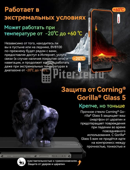 Смартфон Blackview BV8100 8/256Gb Black