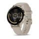Умные часы Garmin Venu 3S 41mm Advanced GPS Smartwatch French Gray Gold с серым ремешком