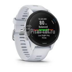 Умные часы Garmin Forerunner 255 Music с белым ремешком